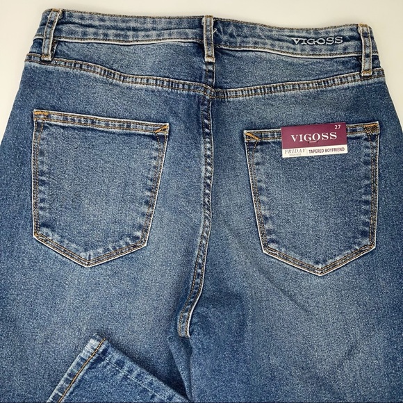 Vigoss Friday Tapered Boyfriend Jeans High Rise 27 - Picture 12 of 16